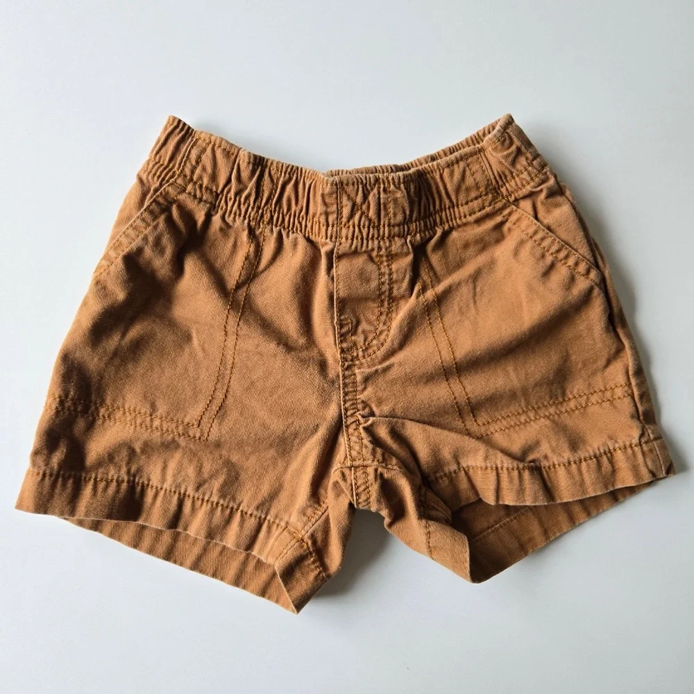 🌺 Carter's 2-Piece Button-Front Top & Canvas Short Set - Toddler Boy